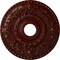 Ekena Millwork Rose Ceiling Medallion (Fits Canopies up to 7 1/4"), 18"OD x 3 1/2"ID x 1 1/2"P, Brushed Mahogany CM18ROBMF - alternate 1